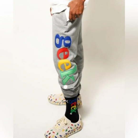 Puma x Fashion Geek Mens Gray Sweatpants All Star Game Jogger Embroidered Medium - Picture 2 of 13